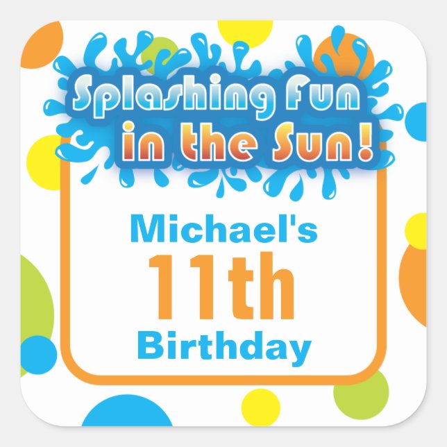 Favor Pegatina - DIVERSIÓN al sol (Anverso)