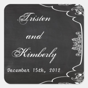 Favor Pegatinas Moderno Chalkboard Vintage Victori