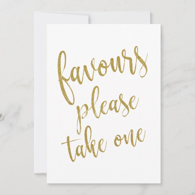 Favor Por Favor, Tome Un Rótulo Asequible De Oro (Anverso)