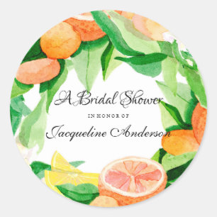 Favor Sello para sobres Citrus Boda Bridal Shower