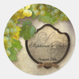 Favor Sellos Chardonnay Vino Uvas Rústicas Boda