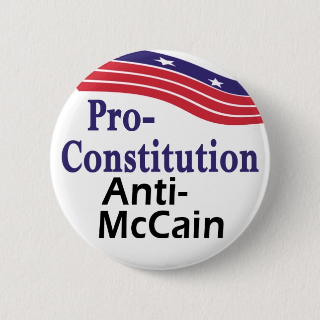 Favorable-Constitución, botón Anti-McCain para (Anverso)