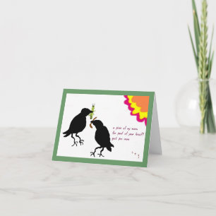 Favorable tarjeta del cuervo de la libra