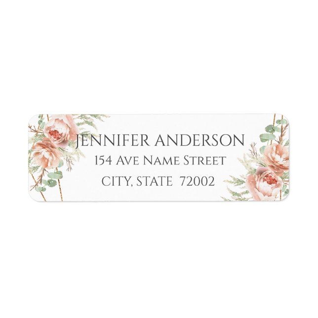 Favorecer a Pegatinas Bodas Rosas de Rubor (Frente)