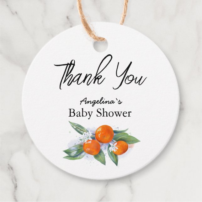 Favorecer etiquetas Gracias Baby Shower (Anverso)