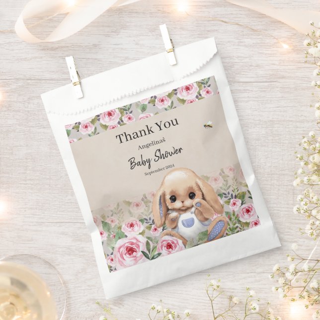 Favorecer las bolsas Baby Shower con un diseño bon (Cortado)