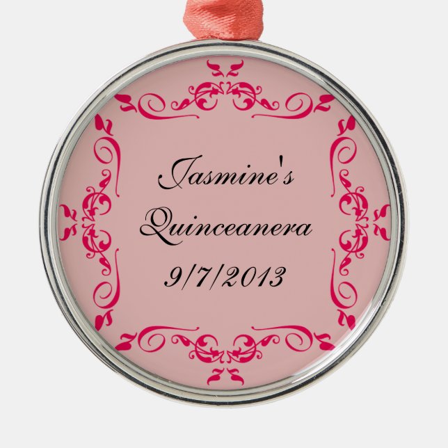 Favores de encargo del ornamento de Quinceanera (Frente)