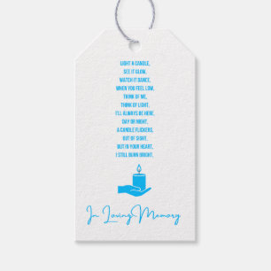 Favores funerales Etiquetas conmemorativas