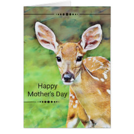 Fawn Baby Deer feliz Día de la Madre