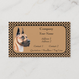 Fawn Great Dane Show Colores Tarjetas de visita