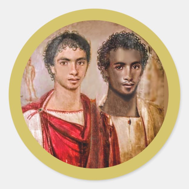 Fayum Amantes del Antiguo Egipto Pegatina del Peri (Anverso)