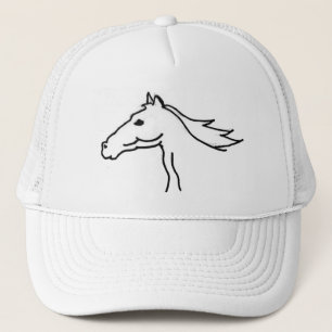 FB gorra del dibujo de la silueta del caballo