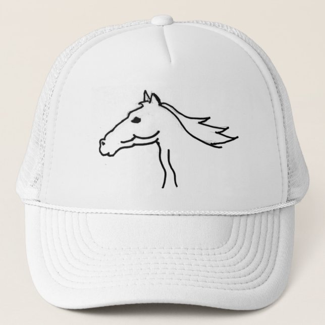 FB gorra del dibujo de la silueta del caballo (Anverso)