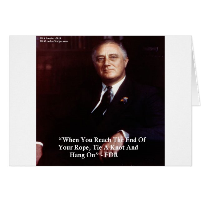 FDR y agárrense de la cuerda Cita (Anverso (Horizontal))