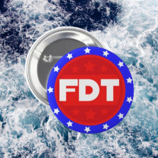 FDT | Botón de protesta rojo, blanco y azul