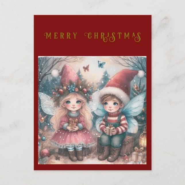 Fe de navidades en la tarjeta postal de feriado fo (Anverso)