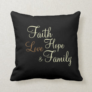 Fe Esperanza Amor Familia - Almohada