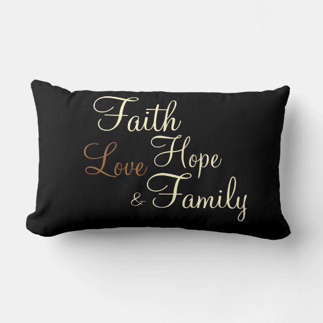 Fe Esperanza Amor Familia - Almohada (Anverso)