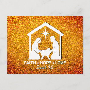 FE ESPERANZA AMOR Glitter Navidad Cristiana