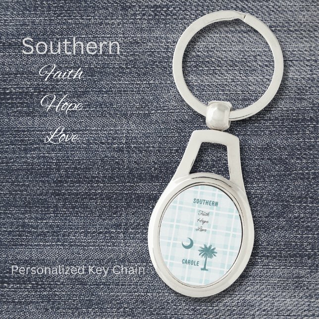 Fe Esperanza Amor Metal Sur Llavero (Southern Faith Hope Love Personalized Key Chain is perfect for yourself, someone special, or favors!)
