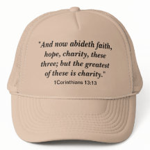 Fe, esperanza, Gorra de caridad
