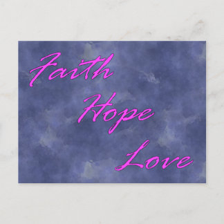 Fe, esperanza, postal del amor