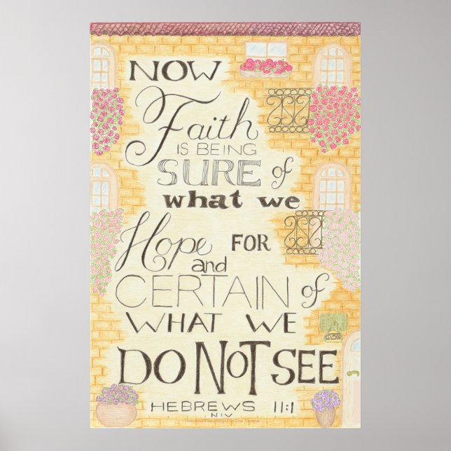 Fe - Hebreos 11:1 Arte de Pared (Frente)