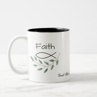 Fe personalizada Dios te bendiga la Copa Mug