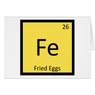 Fe - Química de Huevos Fritos Símbolo de la Tabla 