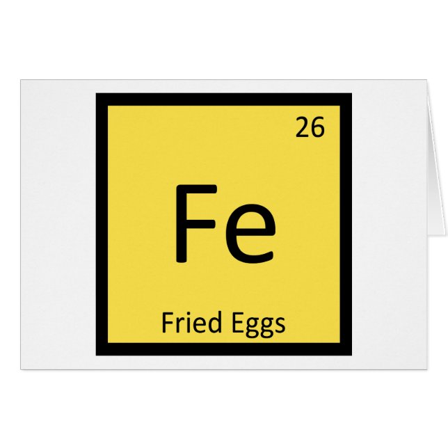 Fe - Química de Huevos Fritos Símbolo de la Tabla  (Anverso (Horizontal))