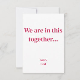 Fé roja Estamos juntos en esto. Tarjetas pequeñas