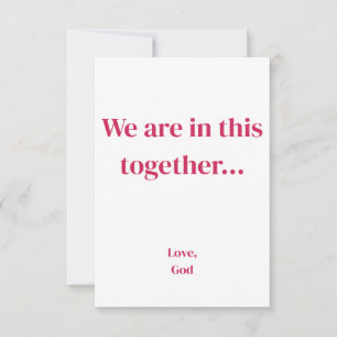 Fé roja Estamos juntos en esto. Tarjetas pequeñas