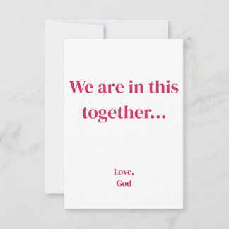 Fé roja Estamos juntos en esto. Tarjetas pequeñas