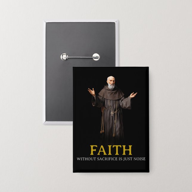 Fe sin sacrificio es solo botón de ruido (Anverso/Reverso)