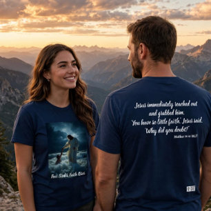"Fe sobre Miedo" camiseta cristiana.