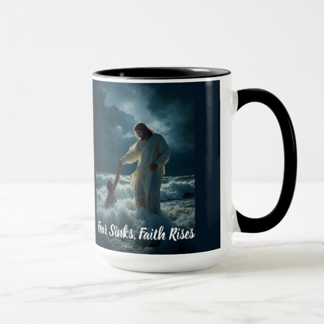 "Fe sobre Miedo" - Taza (Derecha)
