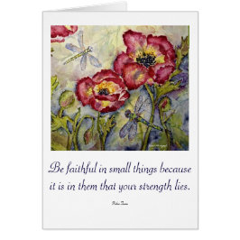 Fe Strength Cita Dragonfly Art Greeting Card