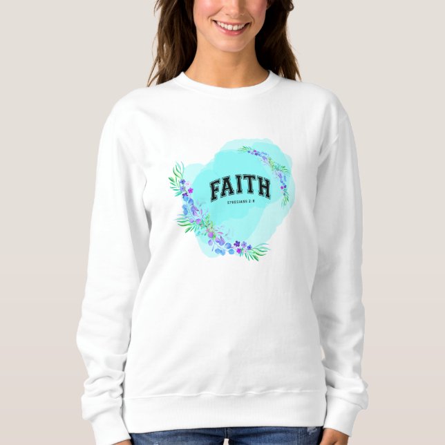 Fe, sudadera con capucha Efesios 2:8 (Anverso)