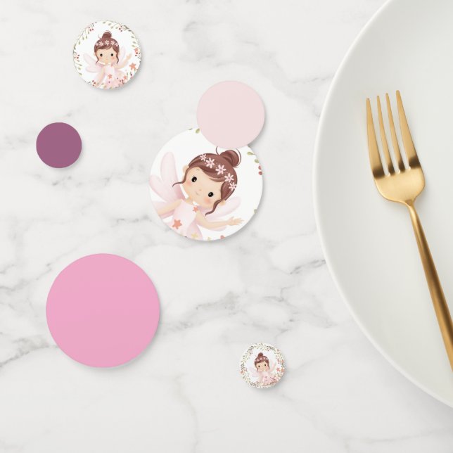 Fe y confeti de mesa rosa (Grupo)