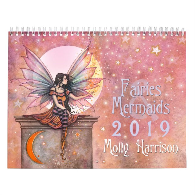 Fe y Sirenas 2019 Calendario de Muros Molly H (Tapa)