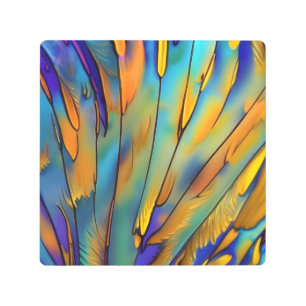 Feather de vidrio templado AI Resumen de arte
