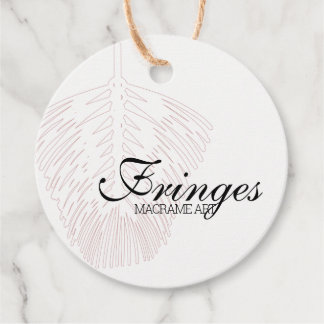 Feather Design Macrame Art Hang Etiqueta
