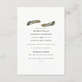 Feather Duo | Invitación a la boda acuarela