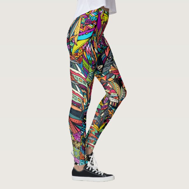 Feather Fun 3 Pop Fashion Leggings (Derecha)