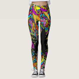 Feather Fun Pop Fashion Leggings