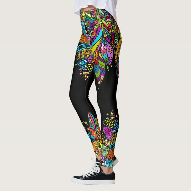 Feather Fun Pop Fashion Leggings (Izquierda)