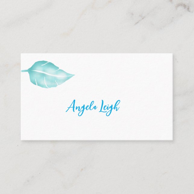 Feather, Leaf, Nature, Yoga, Tarjetas de Negocios (Anverso)
