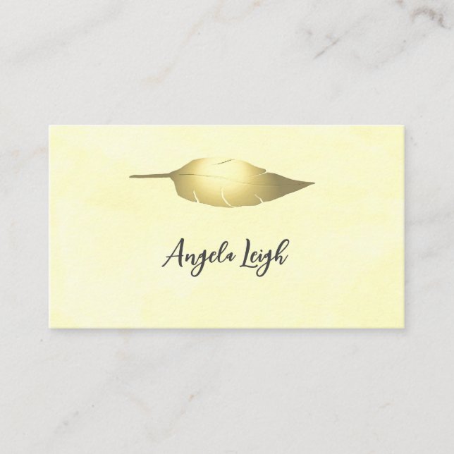 Feather, Leaf, Nature, Yoga, Tarjetas de Negocios (Anverso)