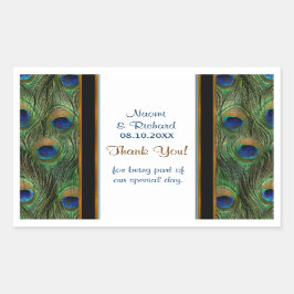 Feather Peacock Gracias Sello - Personalizar