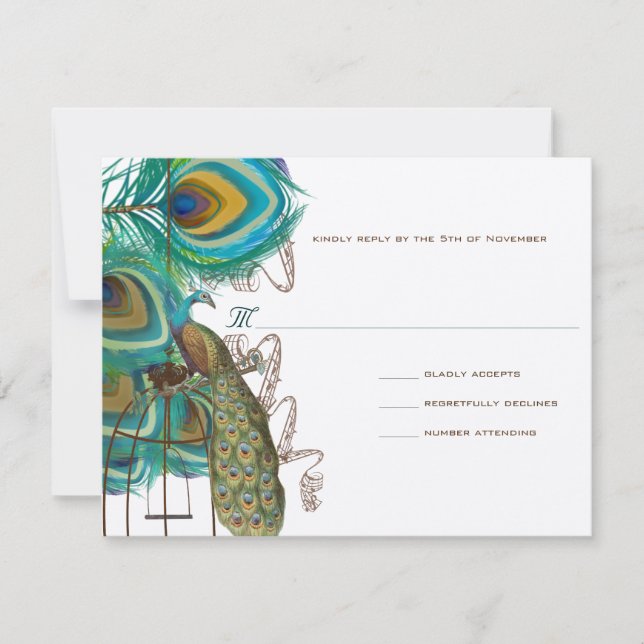 Feather Wedidding RSVP (Anverso)
